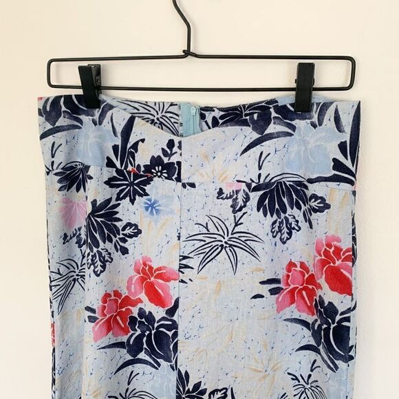 ROXY vintage floral linen blend two piece skirt set - Picture 10 of 13